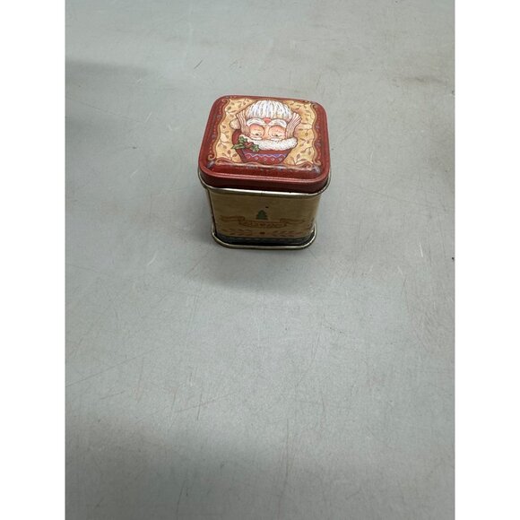 set of 2 russ Holiday Santa Candle Tin Set - Red Wax & Santa Design 1 used 1 new - Picture 6 of 12